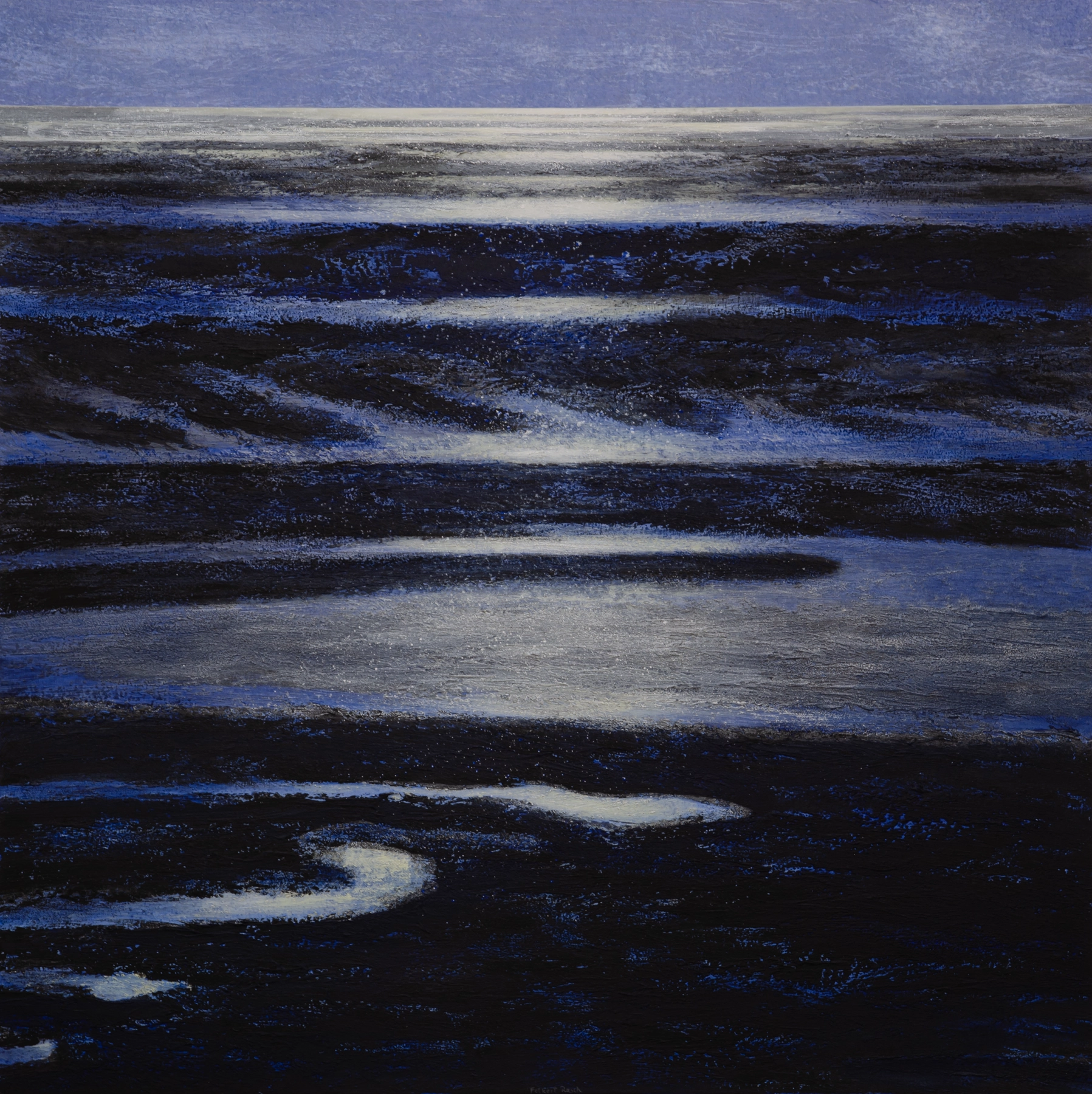 Untiefen Watt Nacht 140x140cm